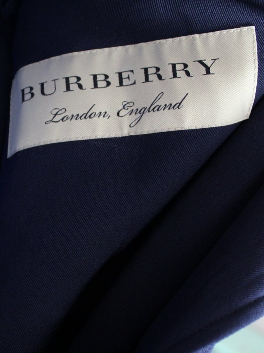 NWT Burberry Oversize Wool Wide Lapel Belted Trench Coat, Blue, US12/UK14 - Picture 14 of 16